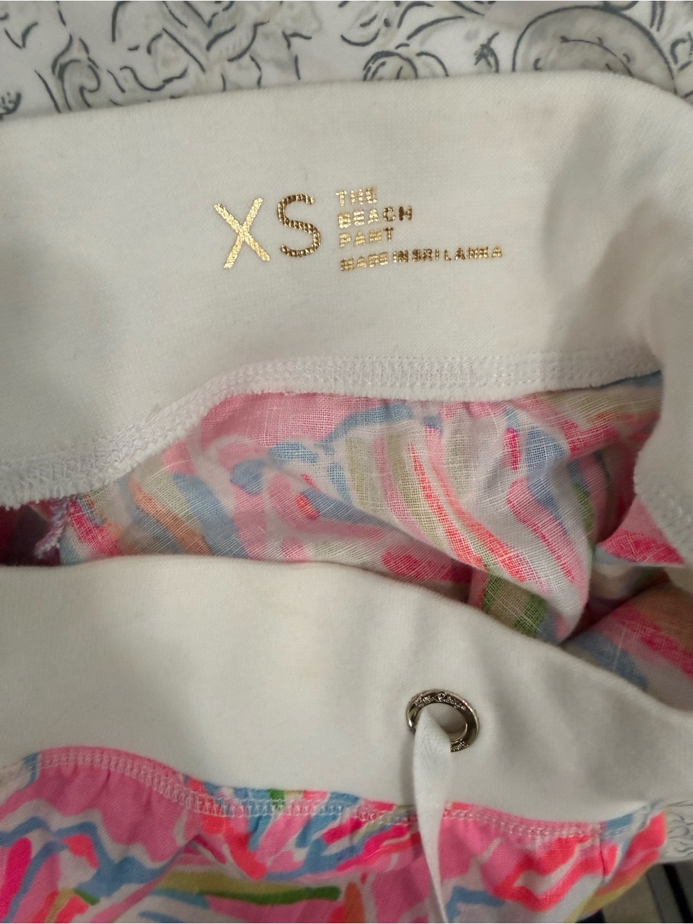 Lilly Pulitzer neon multicolor linen the beach pant w/ cotton drawstring waist - Picture 3 of 16